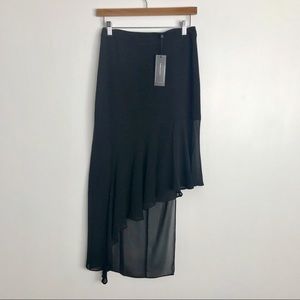 BCBG MAXAZRIA sheet high low skirt sz S